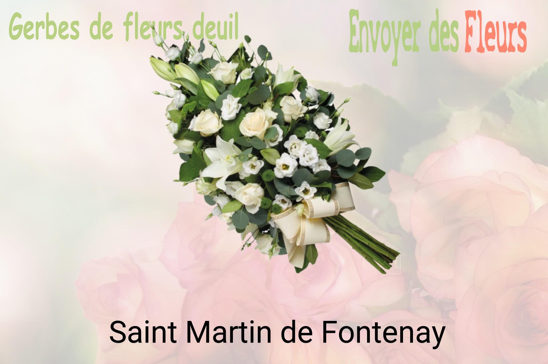 Gerbe de fleurs de deuil livrée à Saint-Martin-de-Fontenay